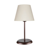 lampada da tavolo elva asz1050 in metallo e paralume tessuto, lampada da tavolo con base stabile e paralume elegante