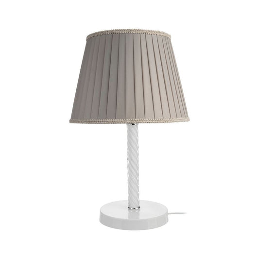 lampada da tavolo piray asz1277 vetro bianco, lampada da tavolo con base stabile e paralume elegante