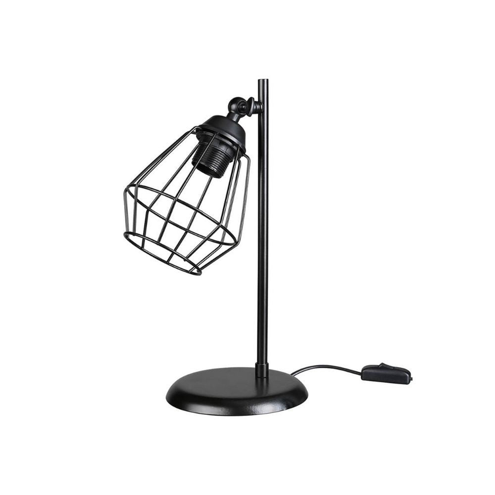 lampada da tavolo ekinoks colore nero mdl4266, lampada da tavolo con base stabile e paralume elegante
