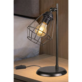 lampada da tavolo ekinoks colore nero mdl4266, luce soffusa ideale per lettura o relax serale