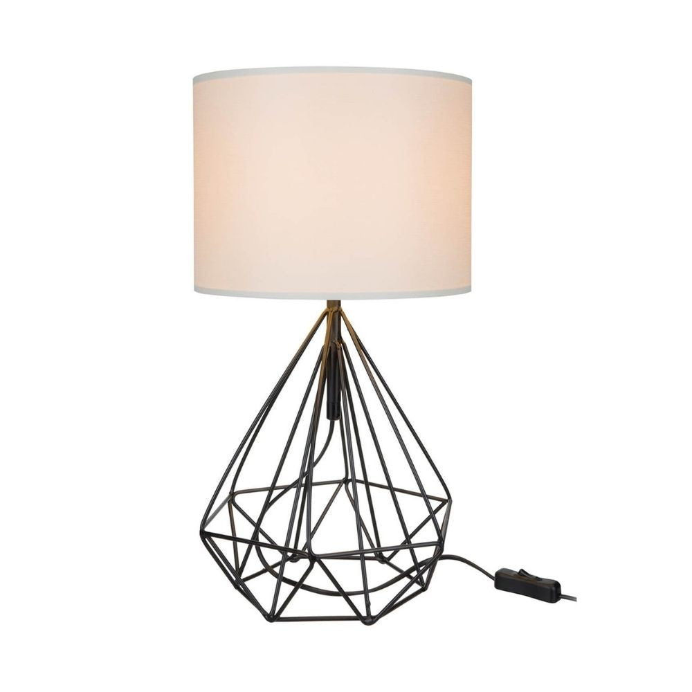 lampada da tavolo ufficio scrivania pena nero bianco mdl4268, vista ambientata su scrivania, comodino o console