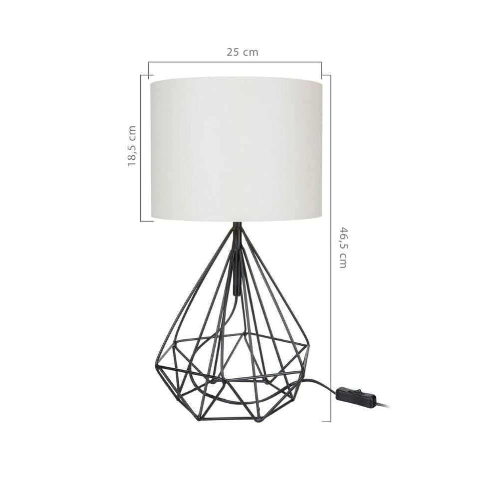lampada da tavolo ufficio scrivania pena nero bianco mdl4268, luce soffusa ideale per lettura o relax serale