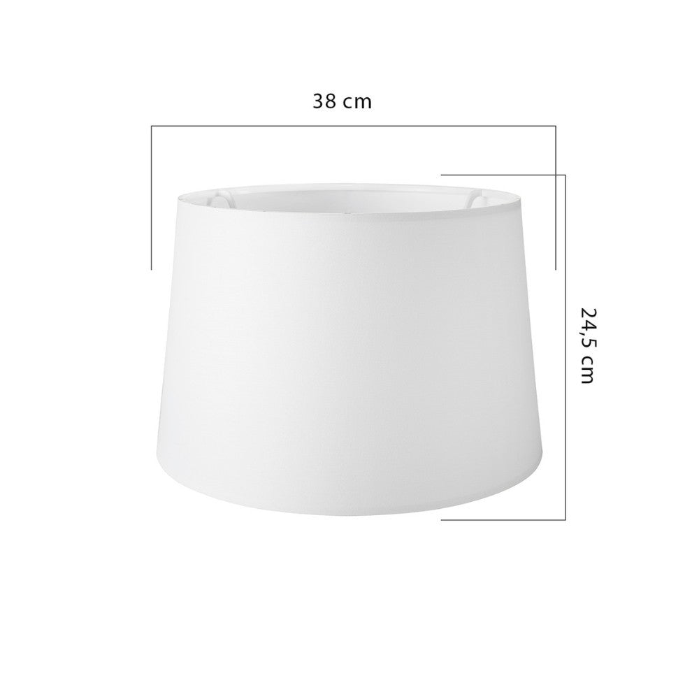 lampada da terra decogri3565 con piantana grigia e paralume bianco, struttura stabile con base solida e design contemporaneo