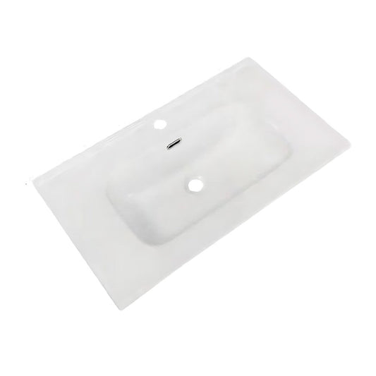 lavabo consolle da appoggio vas836-80 81x46.5x14 cm. bianco, lavabo moderno ideale per bagni eleganti e funzionali