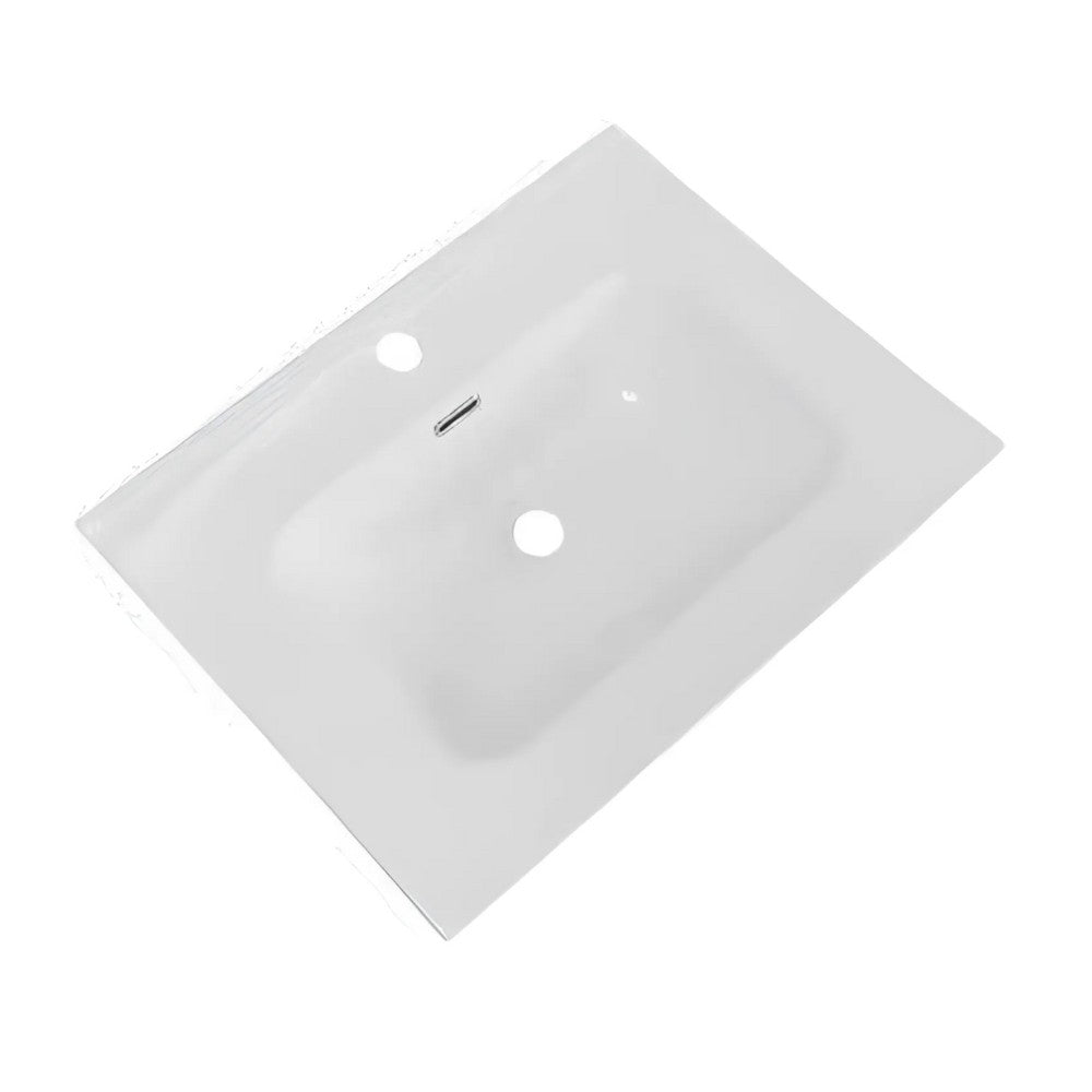 lavabo consolle da appoggio vas836-60 61x46.5x14 cm. bianco, lavabo moderno ideale per bagni eleganti e funzionali