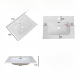 lavabo consolle da appoggio vas836-60 61x46.5x14 cm. bianco, vista ambientata con mobile da bagno coordinato