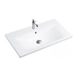 lavabo consolle da appoggio plat840-80 81x46.5x18 cm bianco, lavabo moderno ideale per bagni eleganti e funzionali