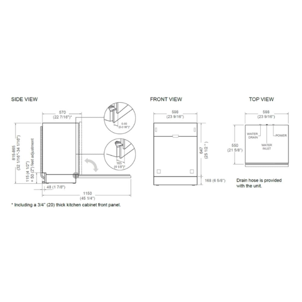 lavastoviglie incasso bertazzoni a scomparsa totale dw60s2iepdv 60 cm. 12 coperti classe e, ambientazione d’arredo con il prodotto protagonista