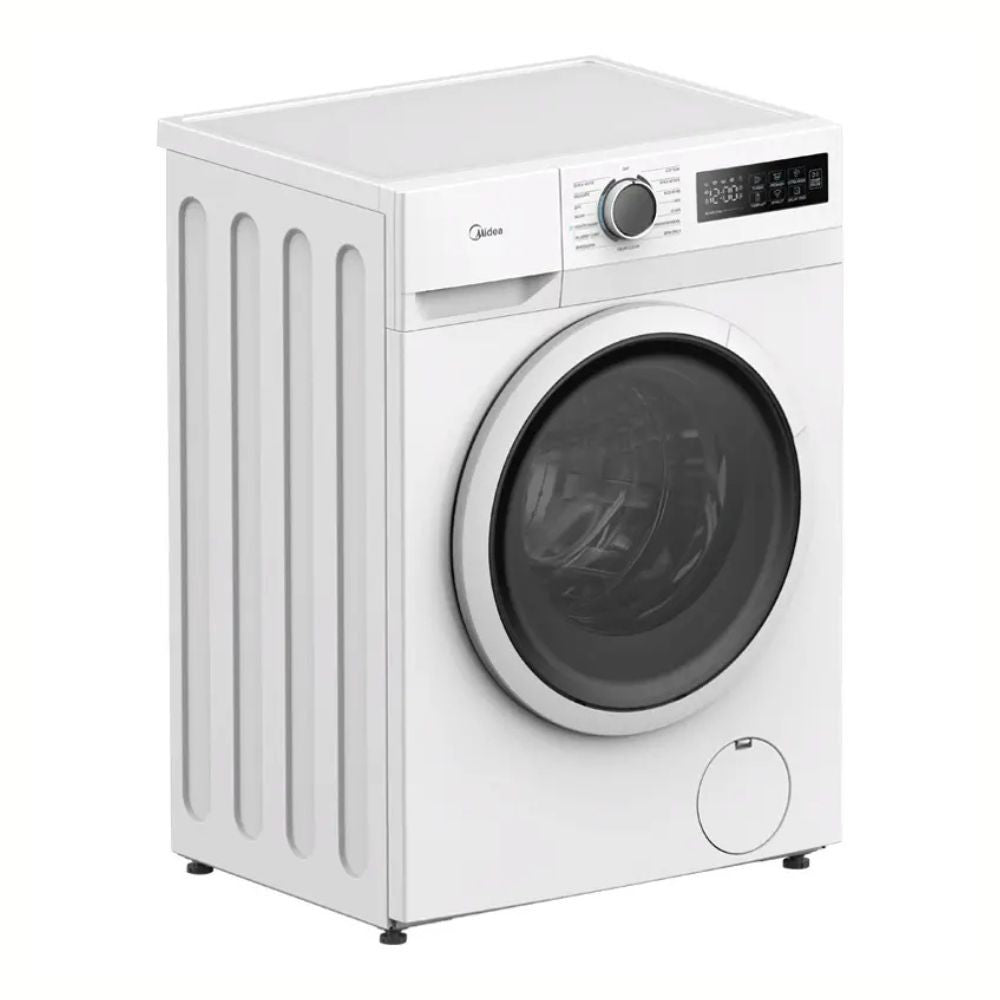 lavatrice carica frontale midea mf110w80ba10w 8 kg 1400 giri bianca classe a, dettaglio del pannello comandi intuitivo