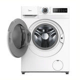 lavatrice carica frontale midea mf110w80ba10w 8 kg 1400 giri bianca classe a, ideale per famiglie e carichi abbondanti
