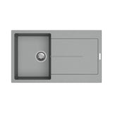 enigma d100 lavello vasca e gocciolatoio croma, dettaglio della vasca singola in materiale resistente