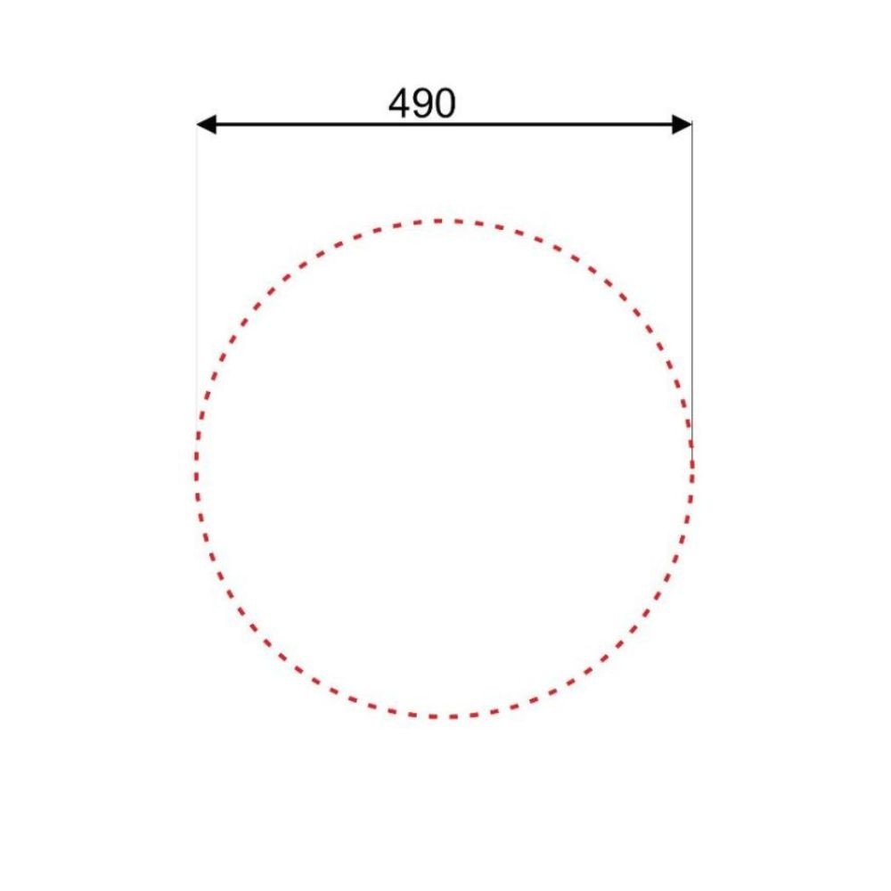 lavello incasso sa02 monostampo diametro 51 cm. inox, lavello singolo installato in top cucina moderno