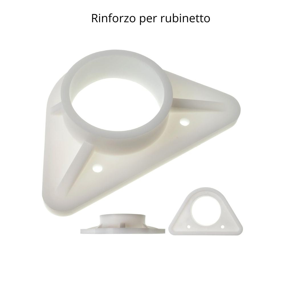 lavello incasso sa02 monostampo diametro 51 cm. inox, vista laterale con bordo incasso a filo o semifilo