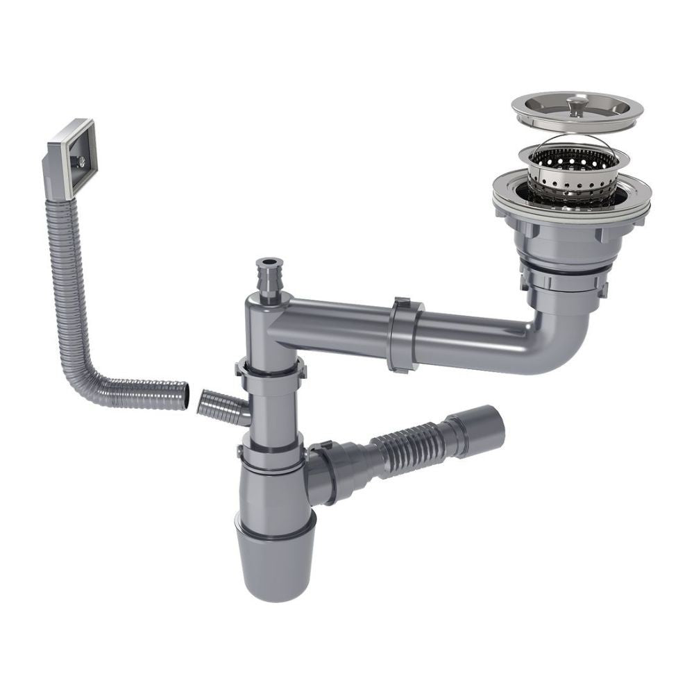 lavello incasso sa3541 una vasca 75x45 cm. completo di accessori colore inox, soluzione minimal per cucine moderne ed efficienti