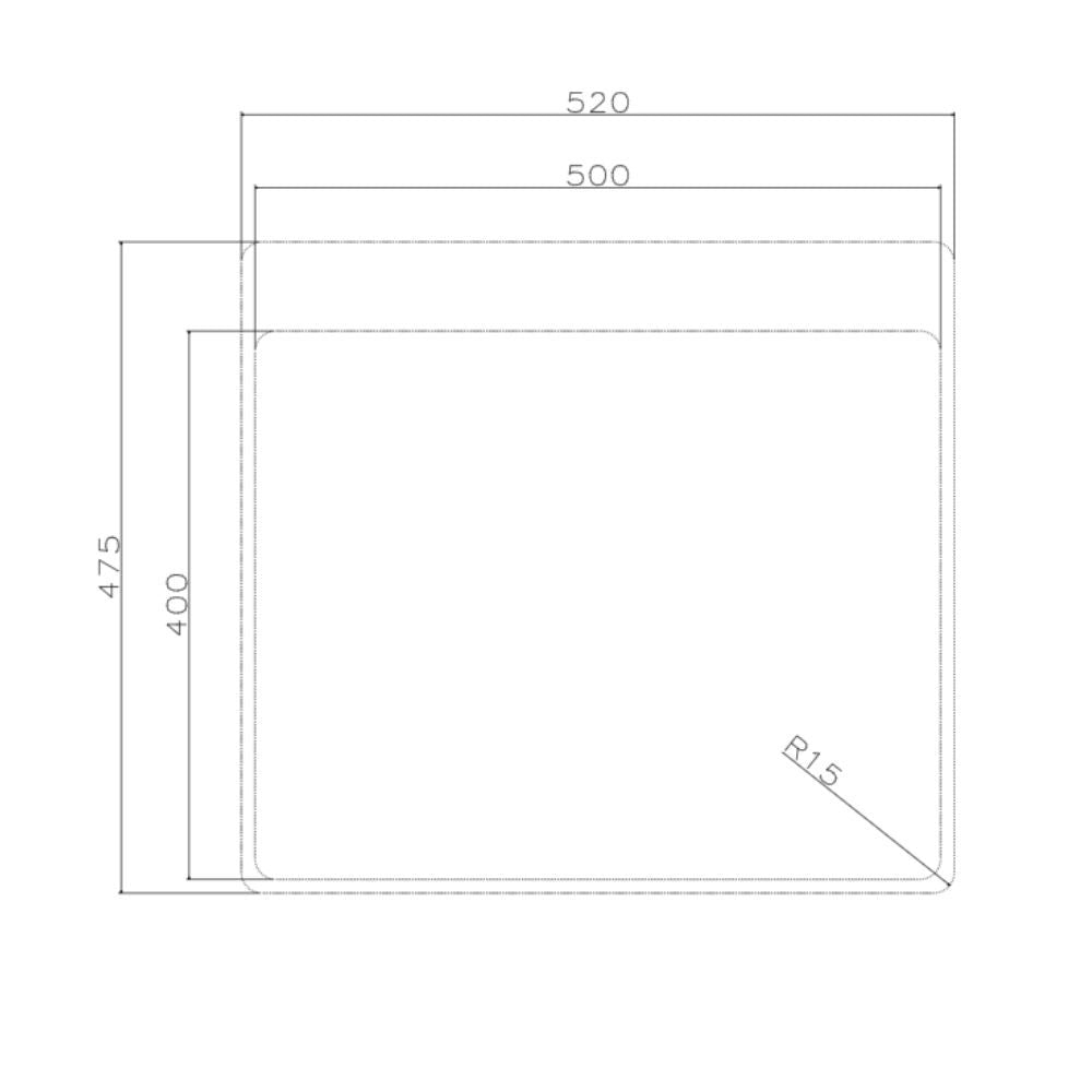 lavello da incasso sa383 1 vasca 55x50.5 cm. inox, lavello singolo installato in top cucina moderno