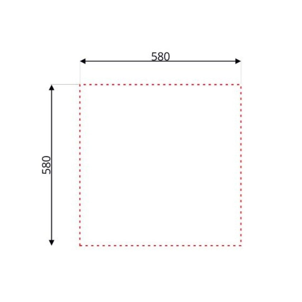 lavello da appoggio sa24 una vasca 60x60cm. inox, lavello singolo installato in top cucina moderno