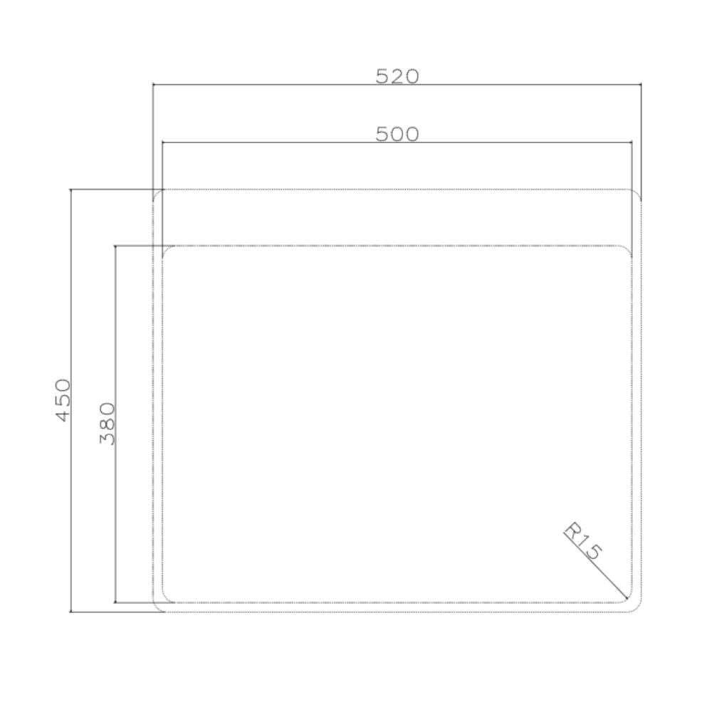 lavello incasso sa3070 una vasca 55x48 cm. inox, lavello singolo installato in top cucina moderno