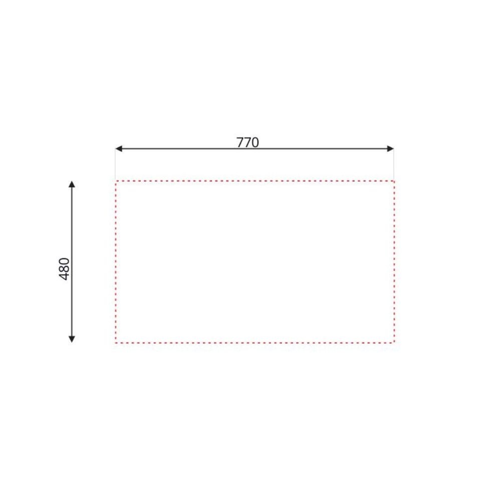 lavello classic 273 79x50 cm destro, vista laterale con bordo incasso a filo o semifilo