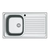 samet lavello incasso sa278 86x50 cm destro, lavello in acciaio inox a una vasca, vista frontale