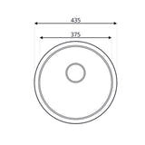 lavello rotondo diametro 43,5 cm rondo' ec192, dettaglio della superficie lucida in acciaio