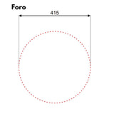 lavello rotondo diametro 43,5 cm rondo' ec192, lavello singolo installato in top cucina moderno