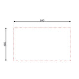 lavello 86x50 2 vasche sa322, vista laterale del lavello inox installato