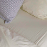 lenzuolo con angoli celeste vaniglia, colore vaniglia, taglia 140 x 200. realizzato in 100% cotone bio, assicura comfort,...