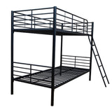 letto a castello monza in metallo nero, letto a castello con cassettone o secondo letto estraibile