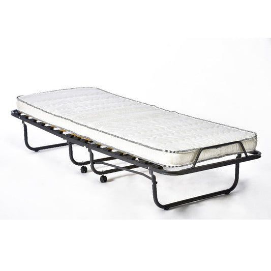 letto pieghevole luxor, letto singolo in ferro battuto, ideale per camerette o camere ospiti