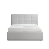 letto una piazza e mezza con contenitore napoli grigio soro 90, ambientazione d’arredo con il prodotto protagonista