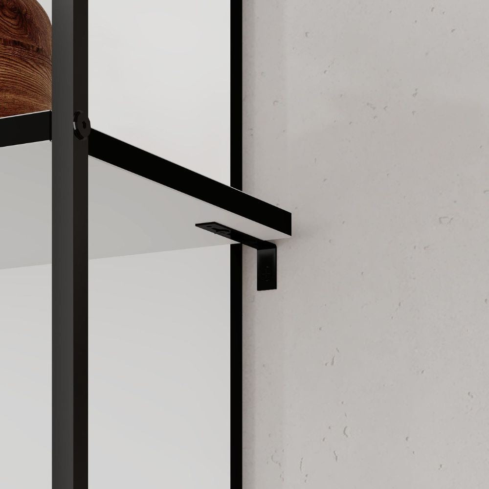 libreria archy 5 ripiani in colore bianco, ideale per organizzare libri, piante e accessori d'arredo