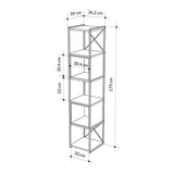 libreria vale mini con struttura in metallo nero e cubotti cashmere, design versatile per ambienti moderni, scandinavi o industriali