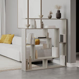 libreria labirent colore cashmere, libreria moderna con ripiani regolabili per libri e oggetti decorativi