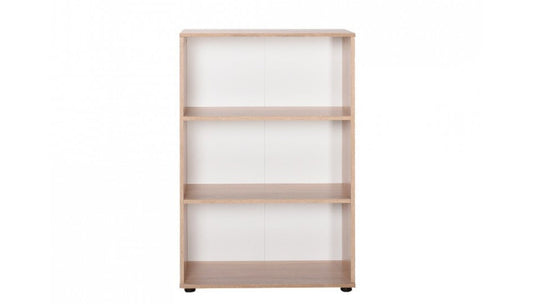 libreria bassa con tre ripiani rkt330, libreria moderna con ripiani regolabili per libri e oggetti decorativi