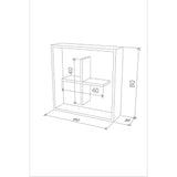 libreria pensile kiss 60x60x16 rf140101, dettaglio della struttura in legno o metallo, robusta e funzionale