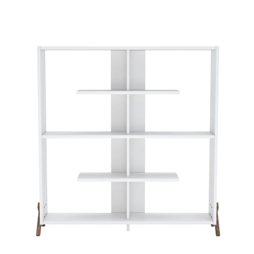 libreria kipp bianca, ideale per organizzare libri, piante e accessori d'arredo