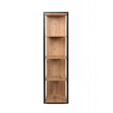 libreria denver 31 a cubi colore rovere quercia con profili antracite, ideale per organizzare libri, piante e accessori d'arredo