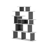 libreria design apollon bianco antracite, libreria con scaffali aperti per una disposizione libera e creativa