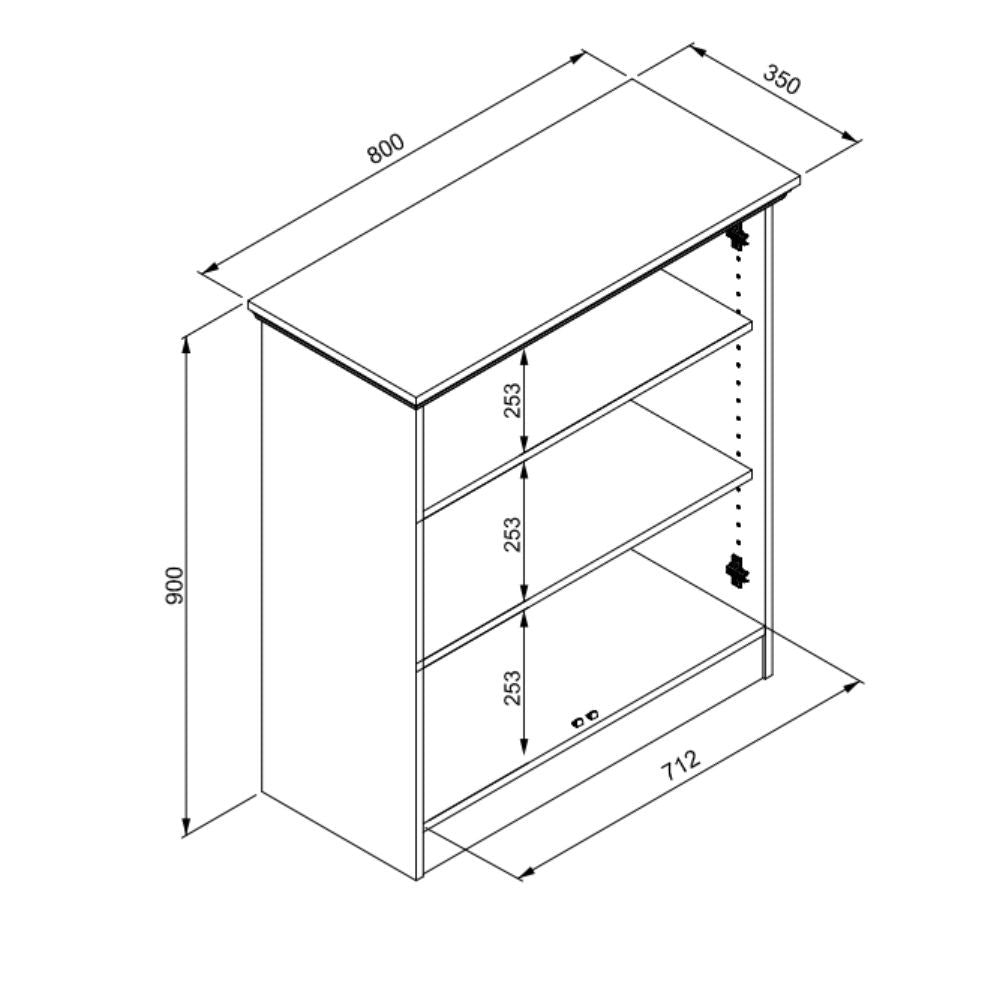 credenza timber 01a con 2 ante colore rovere anticato, mobile contenitore versatile con cassetti o ripiani interni
