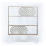 libreria 3 ripiani illia rovere nero 94x25x117 mt1905121, dettaglio delle maniglie e finitura del materiale