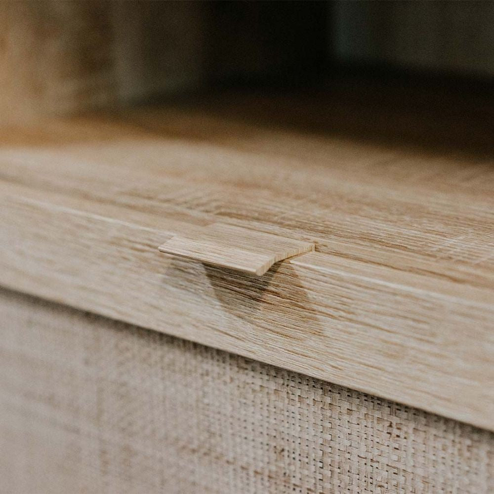 madia bali 51b 4 ante e due cassetti effetto vimini, madia da soggiorno con look minimal o vintage