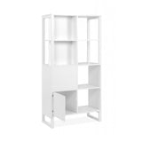 credenza a giorno sumatra20a bianca bifacciale, vista ambientata in soggiorno, sala da pranzo o ingresso