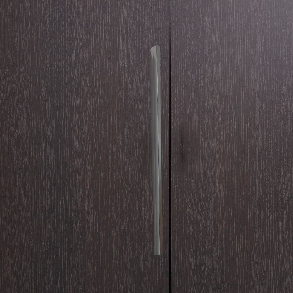 maniglia per armadio gsg120 in alluminio finitura cromata, maniglia installata su cassetto o anta, pronta all’uso