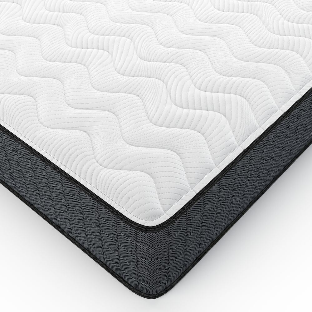 materasso singolo balto 80x190x25 h cm tessuto antibatterico, dettaglio del tessuto e cuciture di alta qualità