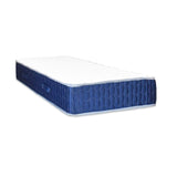 materasso singolo palladio con bordo blu 80x190x25 h cm. in schiuma poliuretanica e memory non sfoderabile, materasso singolo 80x190 in vista frontale