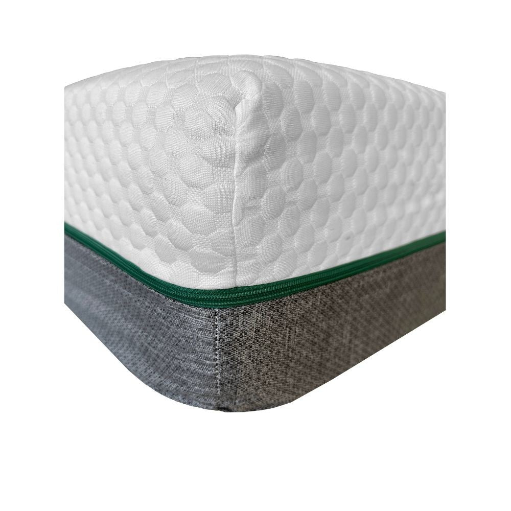 materasso supermemory80 singolo 80x190x23 h tessuto antibatterico, dettaglio del tessuto e cuciture di alta qualità