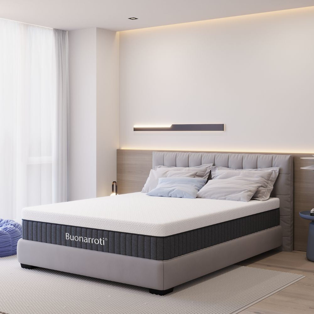 materasso matrimoniale fenice 160x190x25 h cm tessuto antibatterico sfoderabile, materasso memory o a molle, ideale per due persone