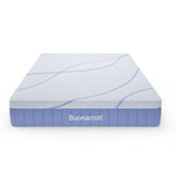 materasso matrimoniale pergamo con molle insacchettate e tessuto poliestere antiscivolo 160x190xh30 cm., vista laterale per evidenziare lo spessore e la struttura