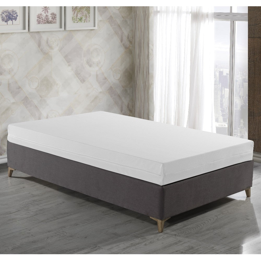 materasso matrimoniale gravity antibatterico sfoderabile 160x190xh15 cm, materasso in ambientazione camera matrimoniale moderna