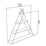 mensola triangolare 3 ripiani moset bianco totale mt191006, mensole minimaliste in legno o metallo facili da installare